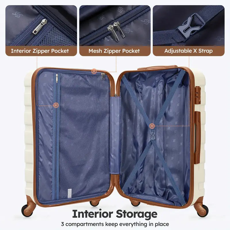 TravelEase 4-Piece Luggage Set