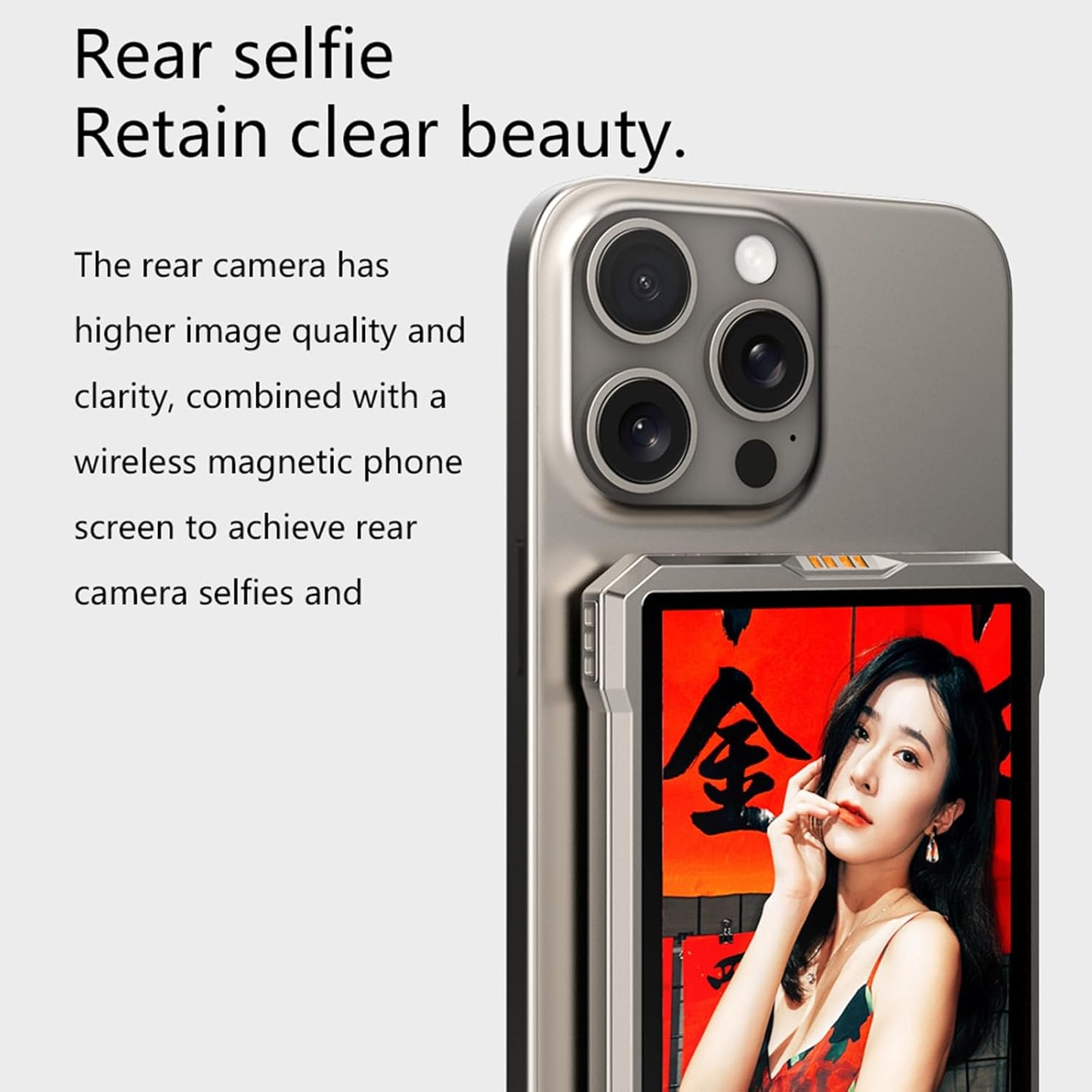 📱 SelfiePro Magnetic Clip-On Monitor