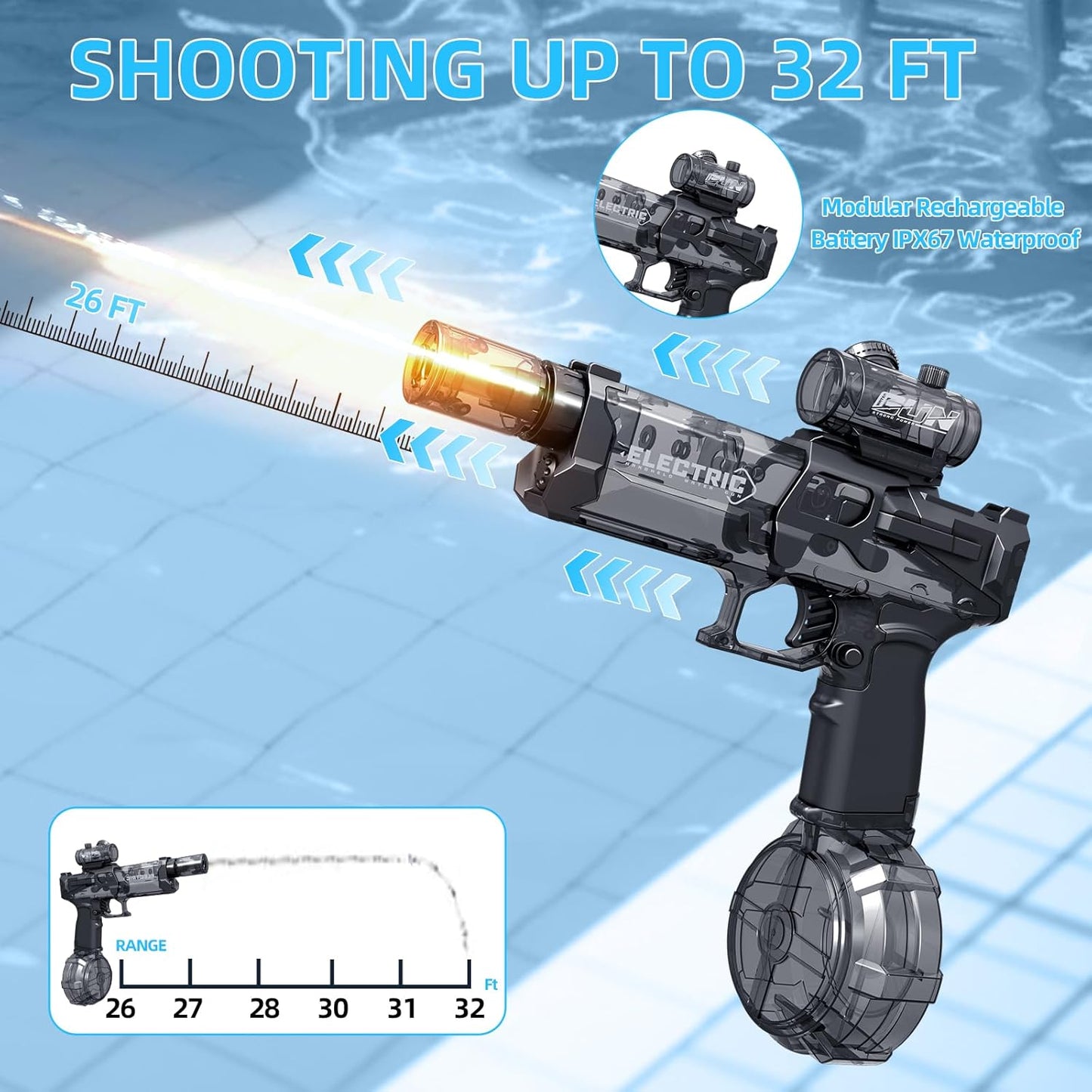 💦 HydroBlaze™ X-Force – The Ultimate Electric Water Blaster for Soaked Showdowns! 🔫🔥