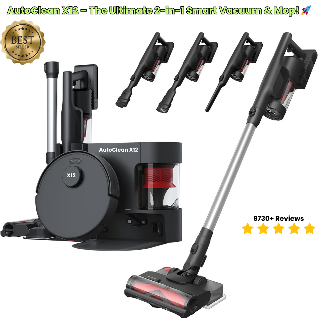 AutoClean X12 – The Ultimate 2-in-1 Smart Vacuum & Mop! 🚀