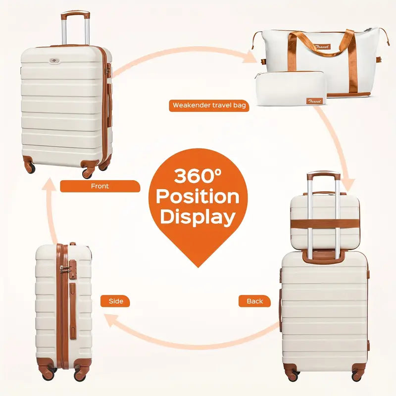 TravelEase 4-Piece Luggage Set